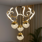 Hdc Gold Curvy 4 Lights Led Pendant Chandelier Light Luxury Ceiling Light- Tricolor
