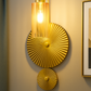 Hdc Modern Gold Wall Sconce with Glass Shade Decorative Designer Wall Light for Living Room, Bedroom & Hallway