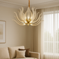 HDC 28 Lights Luxury Lotus Design Crystal Glass Chandelier Modern Decorative Pendant Light for Living Room, Dining Room & Foyer