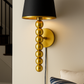 Hdc Modern Black & White Golden Stacked Sphere Wall Light Luxury Designer Sconce for Living Room, Bedroom & Hallways