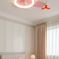 Hdc Helicopter Shaped LED Ceiling Light for Kids Room Pink Cute Aircraft Design with Doll Center | Decorative Flush Mount Light for Girls Bedroom, Nursery & Playroom