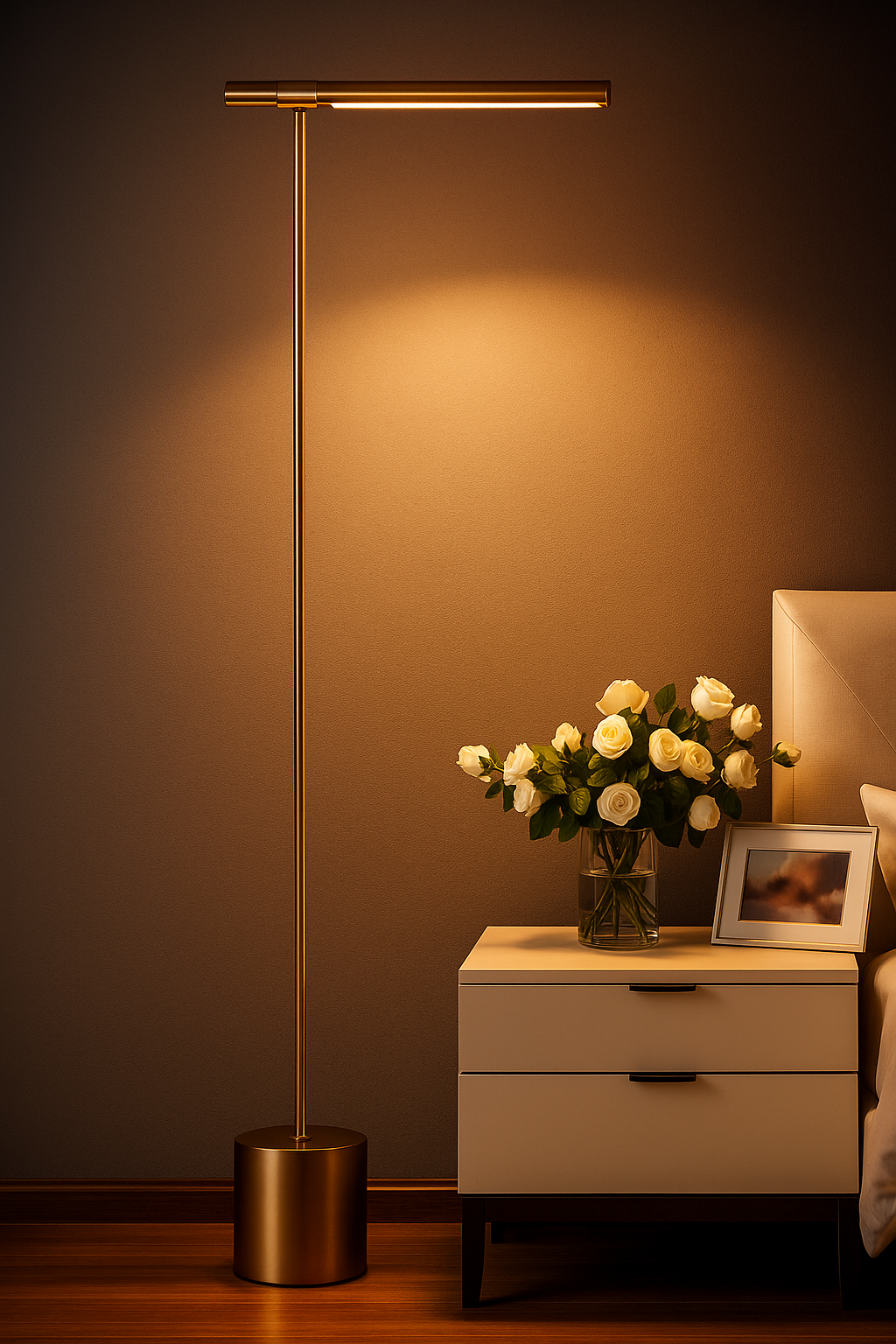 Hdc LED Floor Lamp Postmodern Elegant Standing Lamps Creative Design Minimalist Floor Lamp for Hotel Living Room Bedroom Office