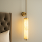 Hdc Modern Vertical Wall Light with Faux Marble Finish | Brass Frame LED Sconce for Living Room & Hallways