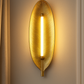 Hdc Luxury Leaf Wall Light | Brass Finish Decorative Sconce with LED Tube for Living Room, Bedroom & Hallways
