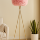 Hdc Nordic Pink Feather Floor Lamp Gold Iron Tripod Floor Lamps for Living Room