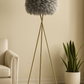Hdc Nordic Grey Feather Floor Lamp Gold Iron Tripod Floor Lamps for Living Room