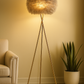 Hdc Nordic Grey Feather Floor Lamp Gold Iron Tripod Floor Lamps for Living Room