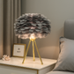 Hdc Feather Table Lamp Simple Elegant Modern Tripod Desk Lights Night Light For Living Room