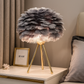 Hdc Feather Table Lamp Simple Elegant Modern Tripod Desk Lights Night Light For Living Room