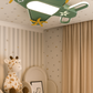 Hdc Aviator Kids Ceiling Light Airplane Shaped LED Fixture for Boys’ Bedroom | Soft White Glow | Green & Yellow Theme | Fun Aviation Design for Nursery, Study or Playroom