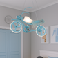 Hdc Blue Motorcycle Kids Pendant Light – Creative Bike-Shaped Hanging Lamp for Boys Room | LED Light Fixture for Nursery, Bedroom, or Playroom | Whimsical Decor
