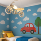 Hdc Motorcycle Ceiling Light for Kids Room – LED Pendant Light Fixture with Modern Bike Design | Creative Hanging Light for Boys & Girls Bedroom, Playroom or Study Area