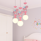 Hdc Whimsical Unicorn Chandelier for Kids Room – 3-Light Pink Pendant Light with LED Globes & Cute Flying Unicorns | Perfect for Girls’ Bedroom, Nursery, or Playroom Decor