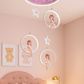 Hdc LED Modern Pink Girls Room Cartoon Princess And Star Decoration LED Lights Ceiling Light for Children's Room