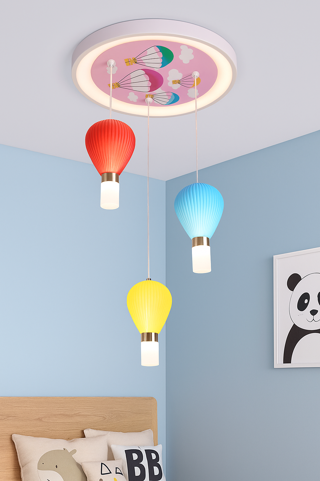 Hdc Creative Design Cartoon Cloud Balloon Light Warm Bedroom Children's Room Ceiling Light