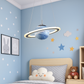 Hdc Saturn Ring Ceiling Light Planet-Inspired Kids Room Pendant with Glowing Rings Perfect for Space-Themed Bedrooms