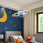 Hdc Saturn Ring Ceiling Light Planet-Inspired Kids Room Pendant with Glowing Rings Perfect for Space-Themed Bedrooms