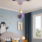 Hdc Galaxy Moon Astronaut Ceiling Light 3D Planet & Moon Design with Starry Glow | Ideal for Space-Themed Kids’ Bedrooms