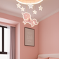 Hdc Unicorn & Stars LED Ceiling Light – Pink Fantasy Glow Pendant Lamp for Girls’ Bedroom or Nursery | Whimsical Hanging Light Fixture