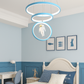 Hdc 3 Ring Blue Futuristic Astronaut Ring Ceiling Light – Space-Themed LED Pendant for Kids Room