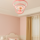 Hdc Pink Princess Doll Ring Ceiling Light – LED Pendant Lamp for Kids Room, Nursery & Playroom (3 Ring Design)