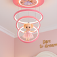 Hdc Pink Princess Doll Ring Ceiling Light – LED Pendant Lamp for Kids Room, Nursery & Playroom (3 Ring Design)