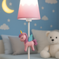 Hdc Unicorn Table Lamp for Kids – Cute Pink Night Light with Winged Unicorn & Wooden Base | Girls Room Bedside Lamp