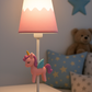 Hdc Unicorn Table Lamp for Kids – Cute Pink Night Light with Winged Unicorn & Wooden Base | Girls Room Bedside Lamp