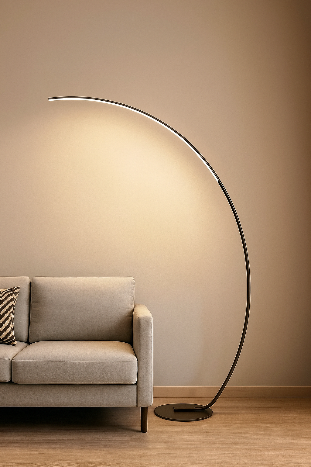 Hdc Minimalist Arc LED Floor Lamp For Living Room