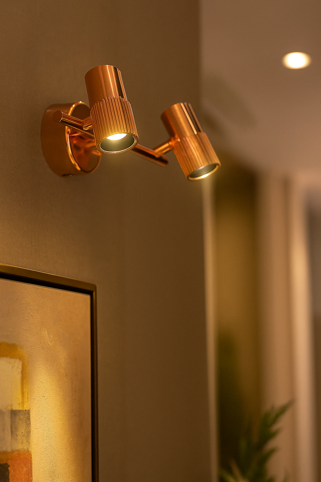 HDC 12w Prestige Dual Beam Adjustable Black Mirror Vanity Picture Lamp