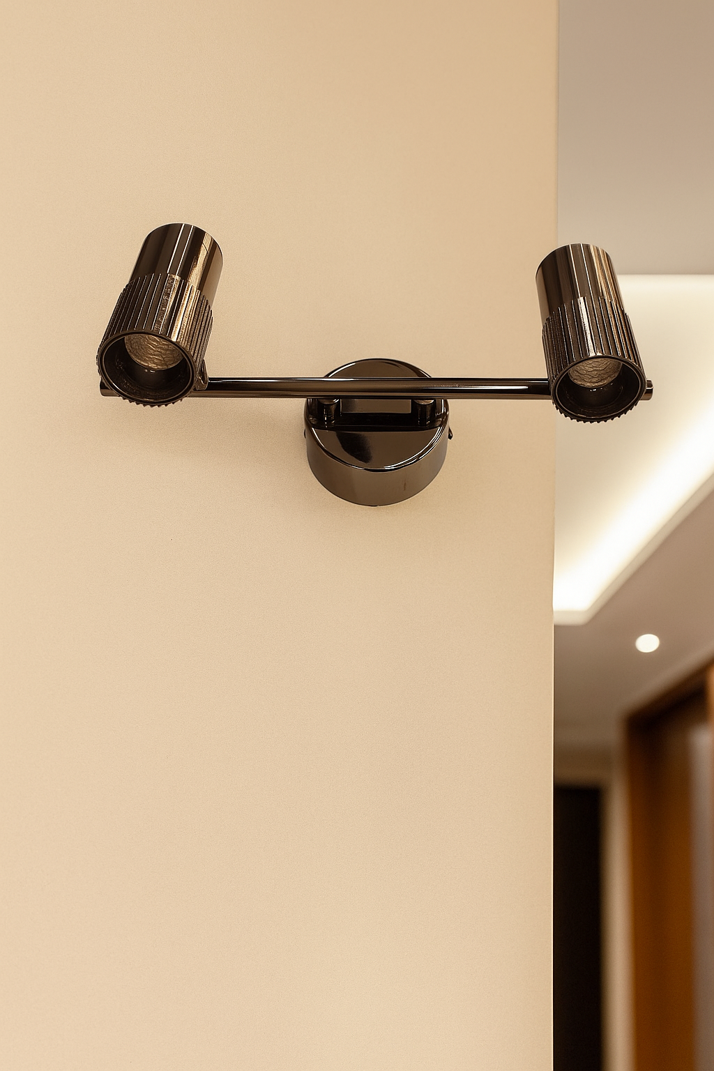 HDC 12w Prestige Dual Beam Adjustable Black Mirror Vanity Picture Lamp