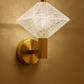 Hdc Modern Diamond Crystal Wall Light – Luxury Gold-Finished LED Wall Lamp