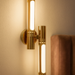 Hdc Modern Dual Rose Gold Twin LED Tube Wall Lamp- Warmwhite