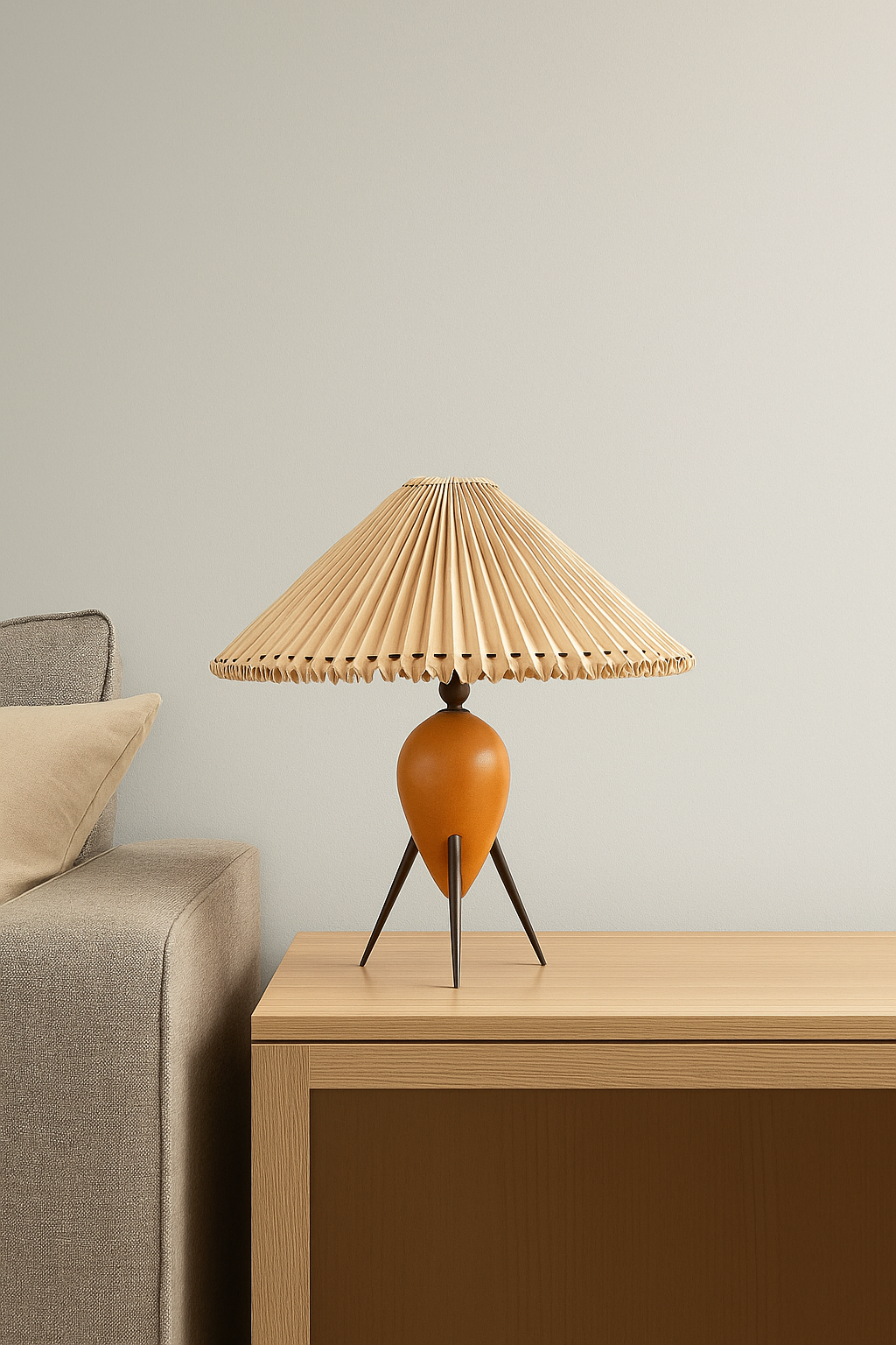 HDC Matin Vintage Pleated Table Lamp
