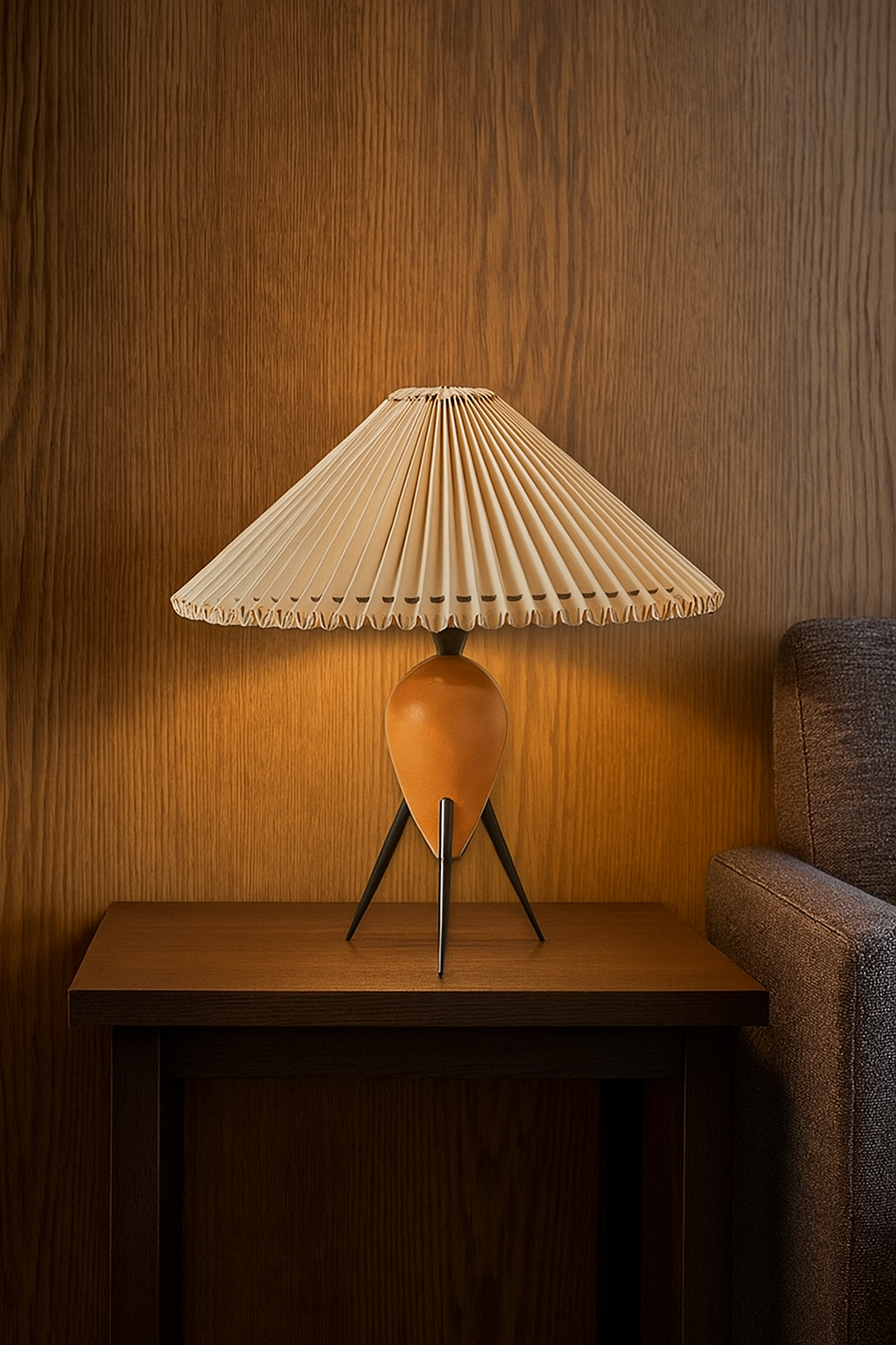 HDC Matin Vintage Pleated Table Lamp