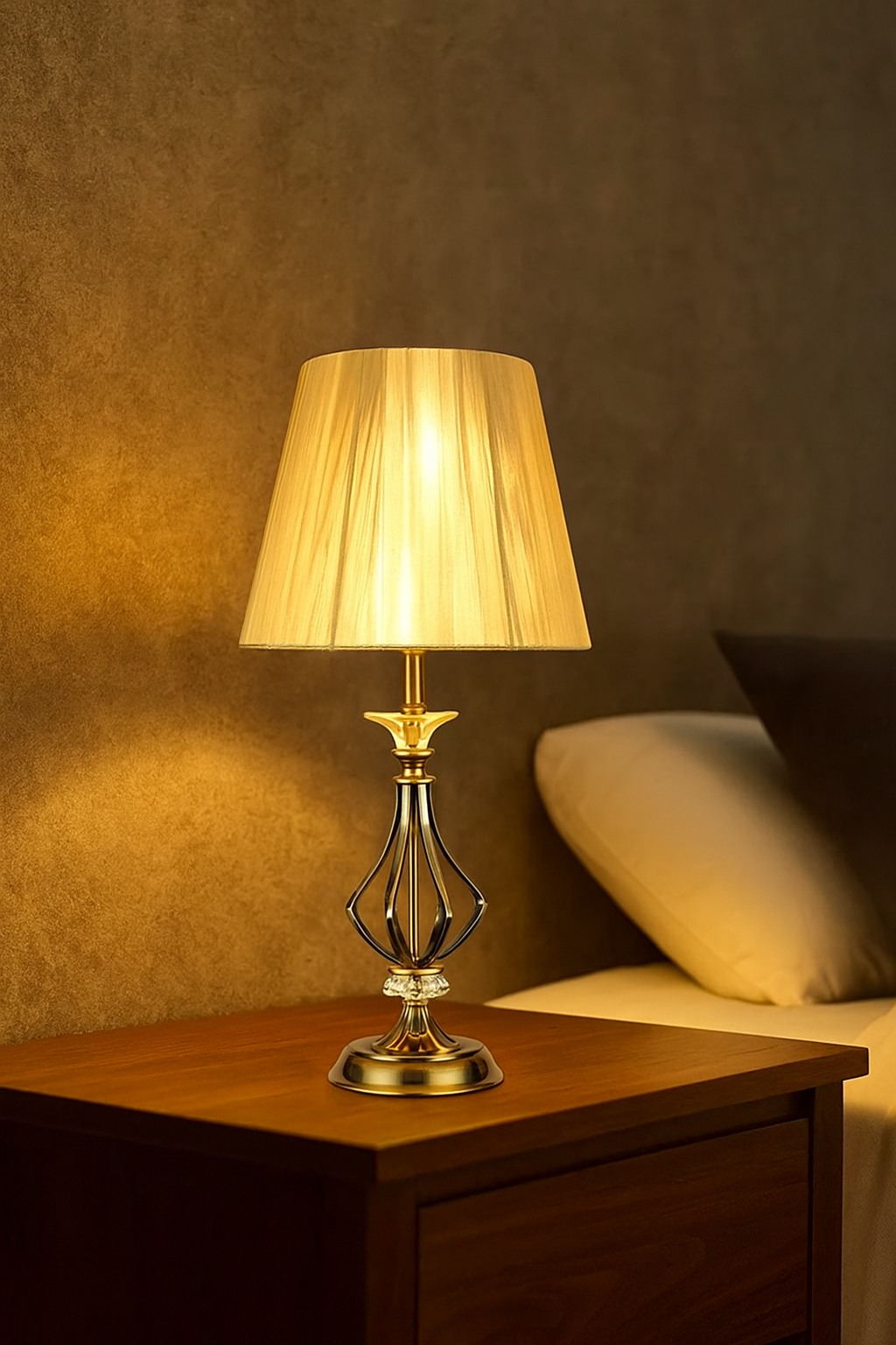 Hdc Contemperary style Table Lamp with fabric shade