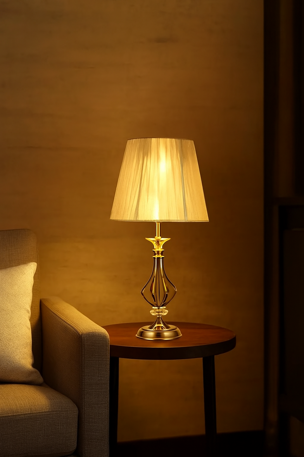 Hdc Contemperary style Table Lamp with fabric shade