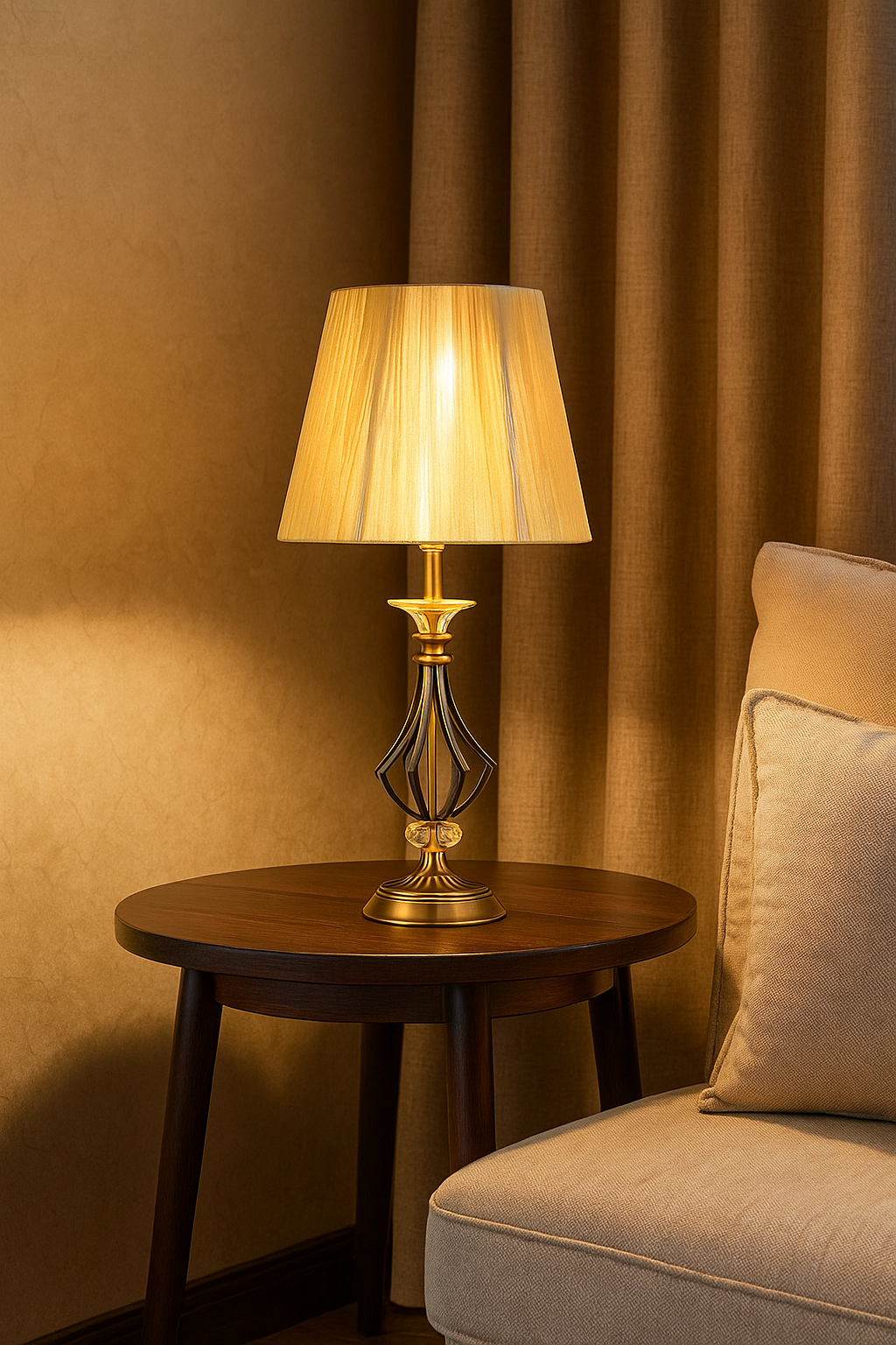 Hdc Contemperary style Table Lamp with fabric shade