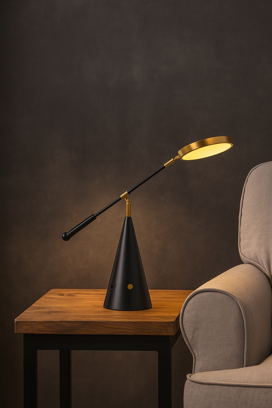 Hdc Post-modern Decorative Bedroom Bedside 3 Lighting Modes Height-adjustable Table Lamp