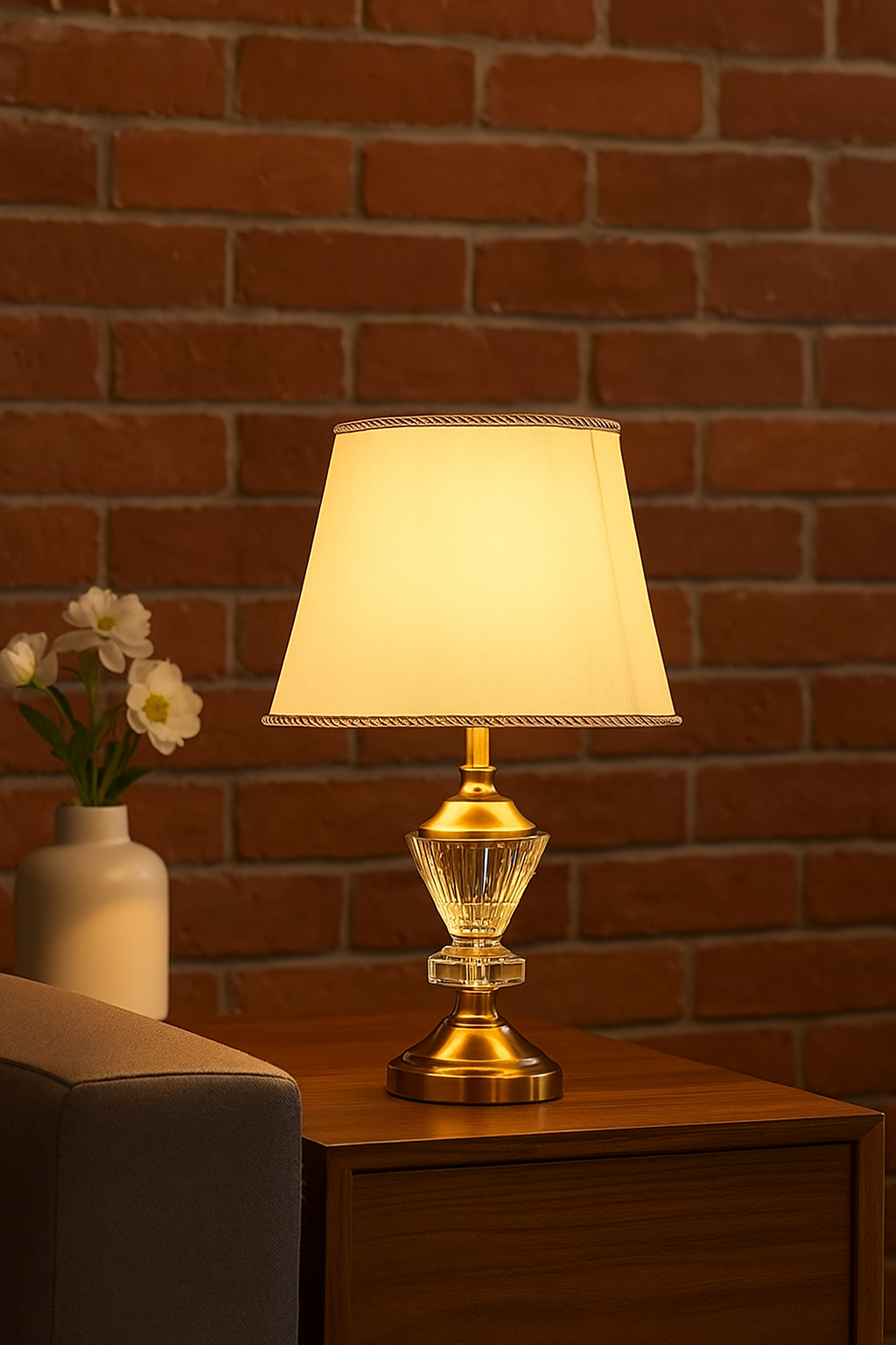Hdc Contemperary style Table Lamp with fabric shade