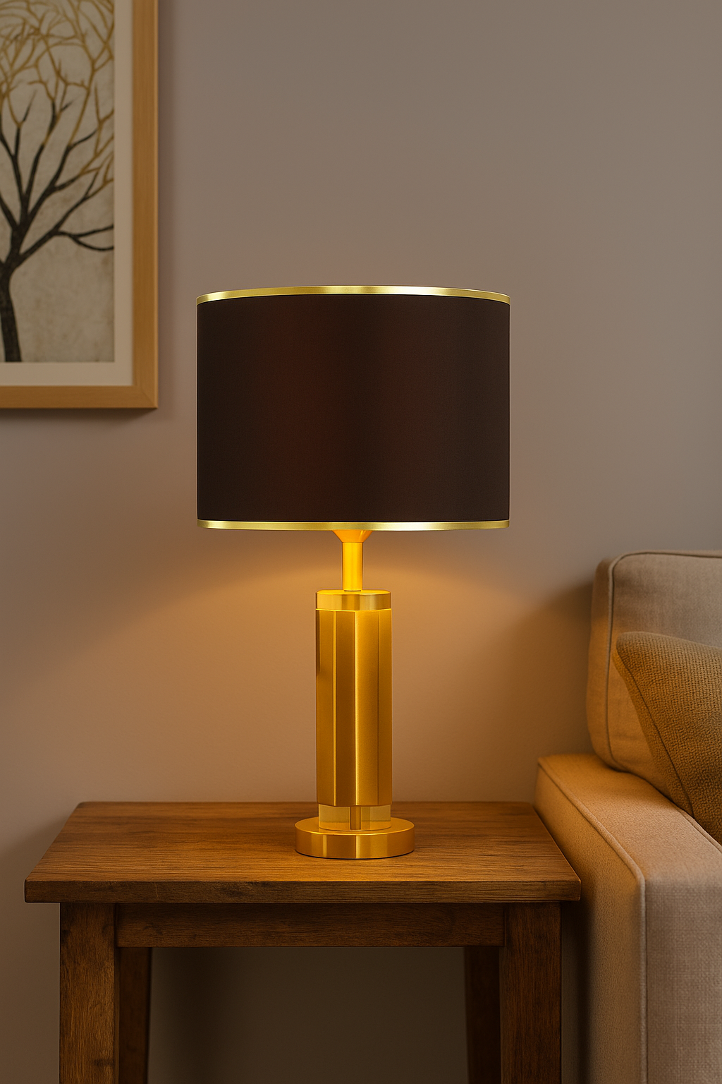 Hdc Luxury Modern Crystal Table Lamp With High-quality Fabric Lampshade