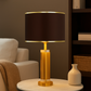 Hdc Luxury Modern Crystal Table Lamp With High-quality Fabric Lampshade