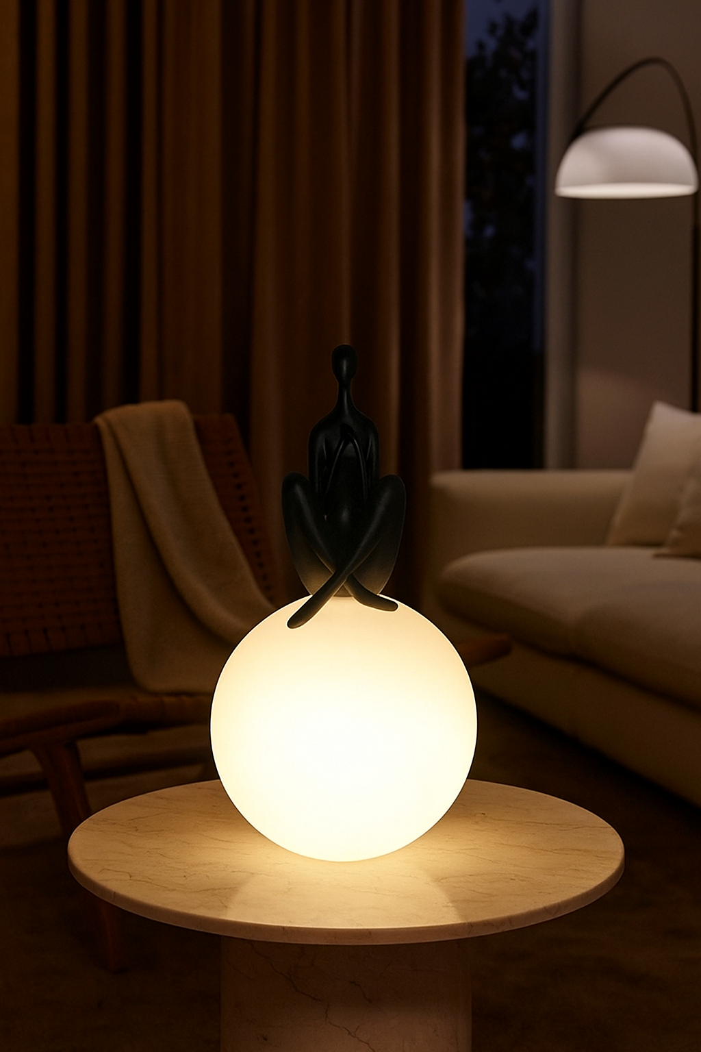 HDC Humanoid Sculpture Moon Table Lamp