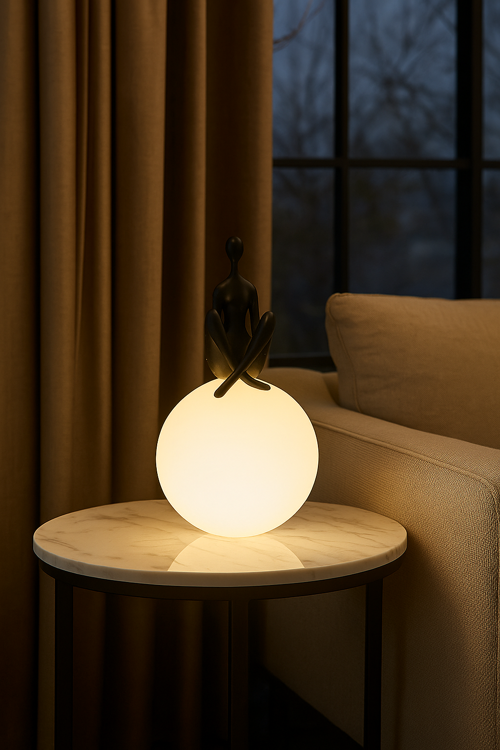 HDC Humanoid Sculpture Moon Table Lamp