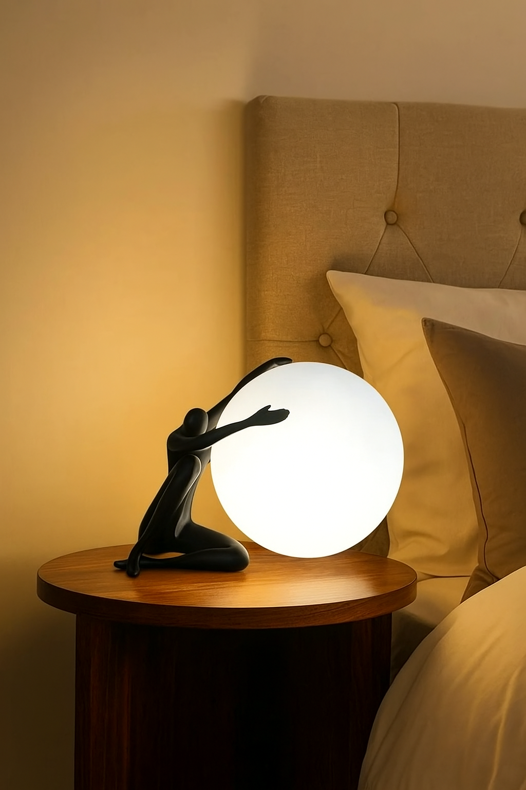 HDC Humanoid Holding Ball Sculpture Table Lamp