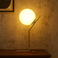Hdc Frosted Ball Shade Gold Base Table Lamp (Warm White)