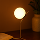 Hdc Frosted Ball Shade Gold Base Table Lamp (Warm White)