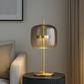 HDC Nordic Grey Glass LED Table Lamps for beside bedroom