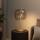 HDC Nordic Grey Glass LED Table Lamps for beside bedroom