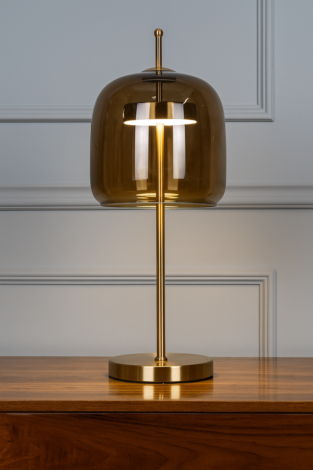 Hdc Nordic Amber Glass LED Table Lamps for beside bedroom